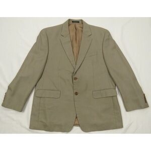 Lauren Ralph Lauren LRL Tan 2 Button Blazer Sport Coat Jacket 42 S